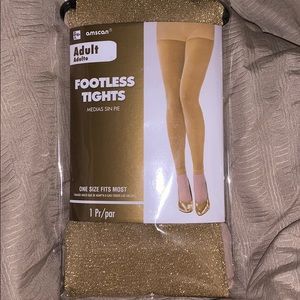Gold sparkly footless tights/leggings
